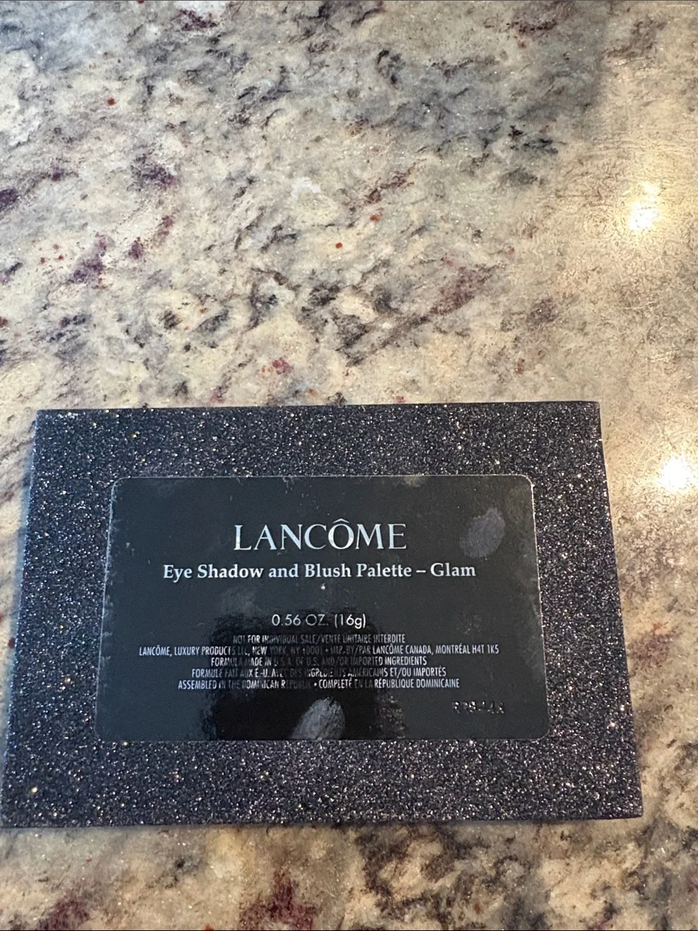 Lancôme Black Glitter Eyeshadow Palette Case